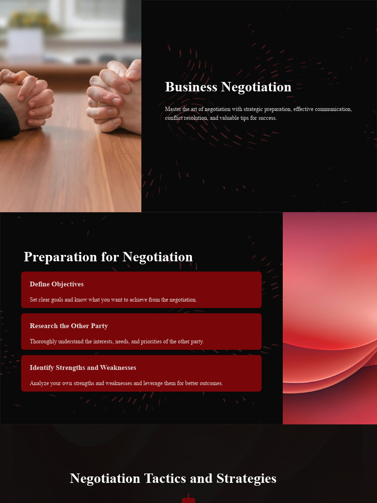 Effective Business Negotiation Strategies | PDF | Negotiation ...