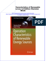 Download textbook Operation Characteristics Of Renewable Energy Sources 1St Edition Stanislav Misak ebook all chapter pdf 