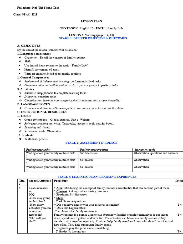 Lesson plan | PDF | Lesson Plan | Learning