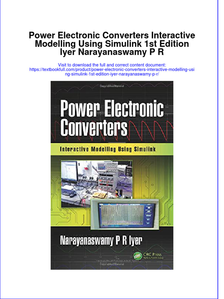 Full Chapter Power Electronic Converters Interactive Modelling Using