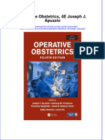 Textbook Operative Obstetrics 4E Joseph J Apuzzio Ebook All Chapter PDF