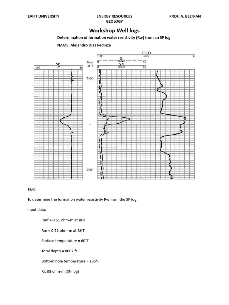 Taller RW From SP Log - Word | PDF | Chemical Engineering | Applied And ...