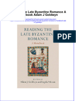 Textbook Reading The Late Byzantine Romance A Handbook Adam J Goldwyn Ebook All Chapter PDF