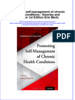 Textbook Promoting Self Management of Chronic Health Conditions Theories and Practice 1St Edition Erin Martz Ebook All Chapter PDF