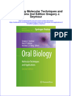 Textbook Oral Biology Molecular Techniques and Applications 2Nd Edition Gregory J Seymour Ebook All Chapter PDF