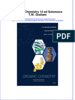 Download textbook Organic Chemistry 12 Ed Solomons T W Graham ebook all chapter pdf 