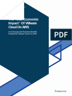 Vmware Total Economic Impact of Vmware Cloud On Aws August