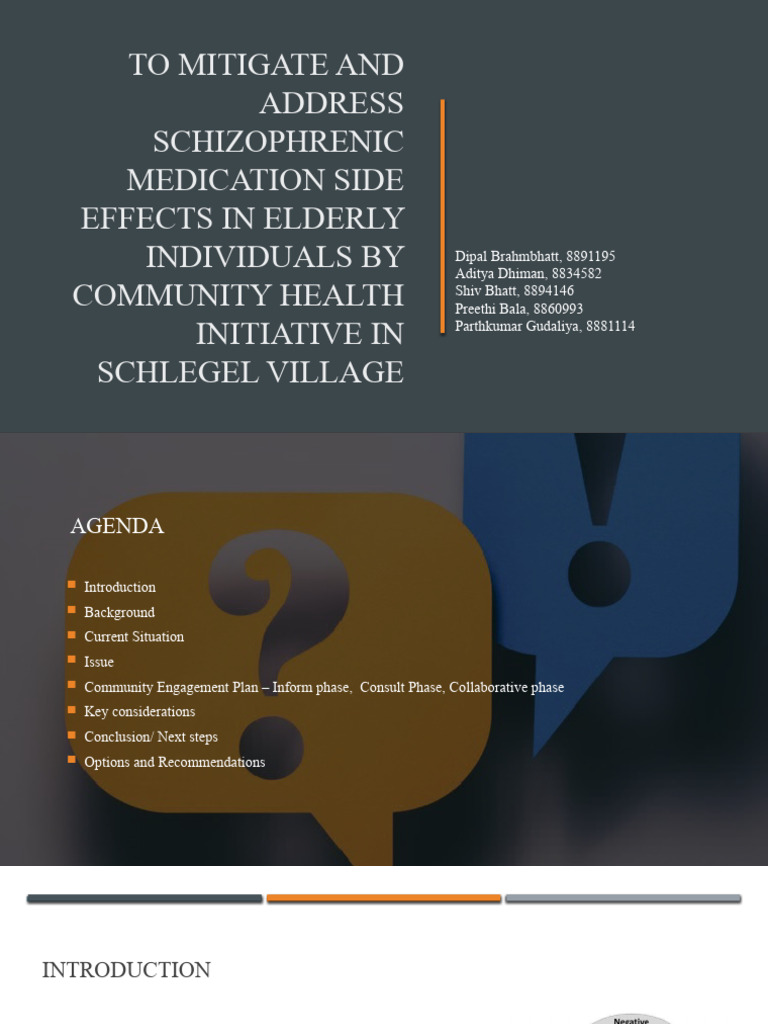 Group 8 - Presentation | PDF | Health Care | Schizophrenia