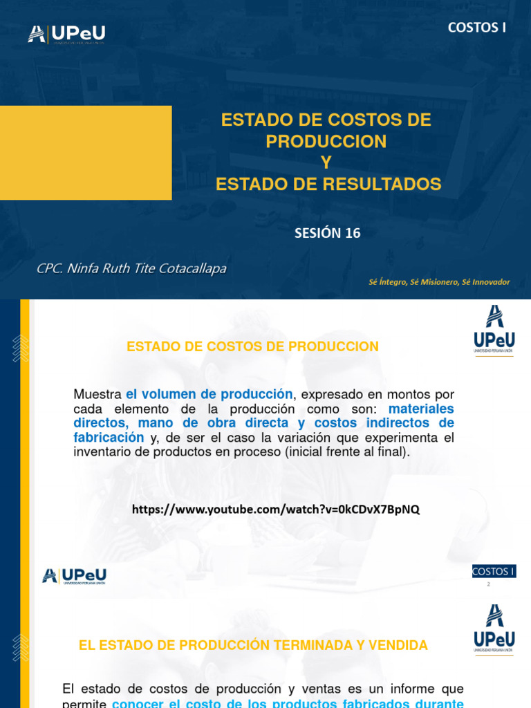 Estado de Costos y Resultados Empresariales | PDF | Costo | Business