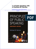 Download pdf Principles Of Public Speaking 19Th Edition Kathleen M German ebook full chapter 