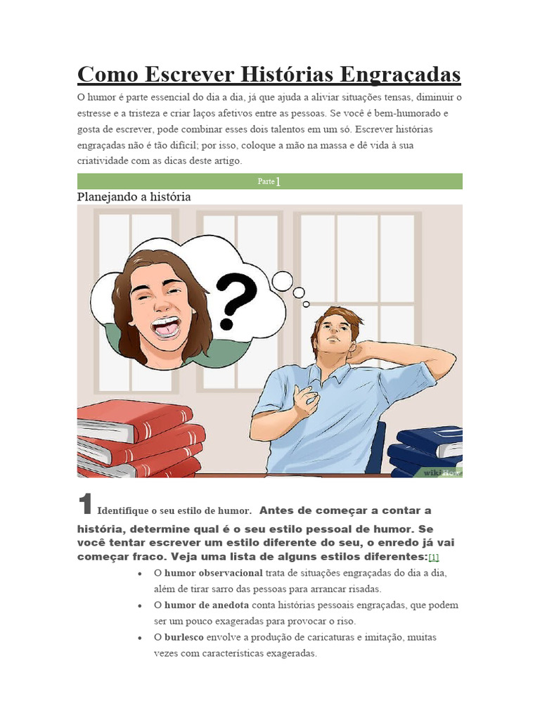 Dicas para Escrever Histórias Engraçadas | PDF | Piadas | Comédia