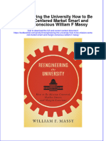 Textbook Reengineering The University How To Be Mission Centered Market Smart and Margin Conscious William F Massy Ebook All Chapter PDF