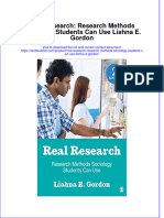 Download pdf Real Research Research Methods Sociology Students Can Use Liahna E Gordon ebook full chapter 