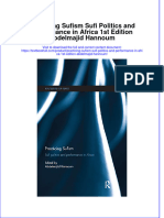 Full Chapter Practicing Sufism Sufi Politics and Performance in Africa 1St Edition Abdelmajid Hannoum PDF