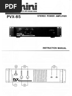 Gemini Sound PVX 85 Owners Manual | PDF