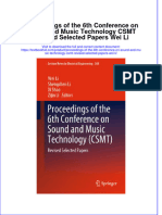 PDF Proceedings of The 6Th Conference On Sound and Music Technology CSMT Revised Selected Papers Wei Li Ebook Full Chapter