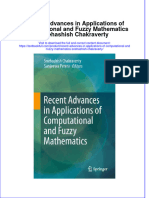 Textbook Recent Advances in Applications of Computational and Fuzzy Mathematics Snehashish Chakraverty Ebook All Chapter PDF