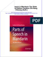 Download full chapter Parts Of Speech In Mandarin The State Of The Art 1St Edition Candice Chi Hang Cheung Auth pdf docx