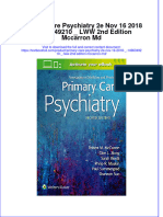 Full Chapter Primary Care Psychiatry 2E Nov 16 2018 - 1496349210 - LWW 2Nd Edition Mccarron MD PDF