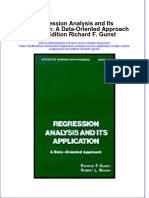 Textbook Regression Analysis and Its Application A Data Oriented Approach First Edition Richard F Gunst Ebook All Chapter PDF
