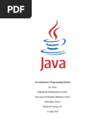 Java Elementary Programming Instructions - Engl393