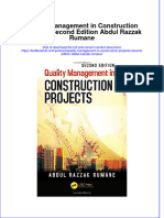 Textbook Quality Management in Construction Projects Second Edition Abdul Razzak Rumane Ebook All Chapter PDF