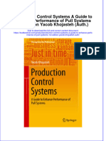 PDF Production Control Systems A Guide To Enhance Performance of Pull Systems 1St Edition Yacob Khojasteh Auth Ebook Full Chapter