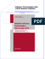 Textbook Reliable Software Technologies Ada Europe 2018 Antonio Casimiro Ebook All Chapter PDF
