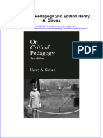 PDF On Critical Pedagogy 2Nd Edition Henry A Giroux Ebook Full Chapter