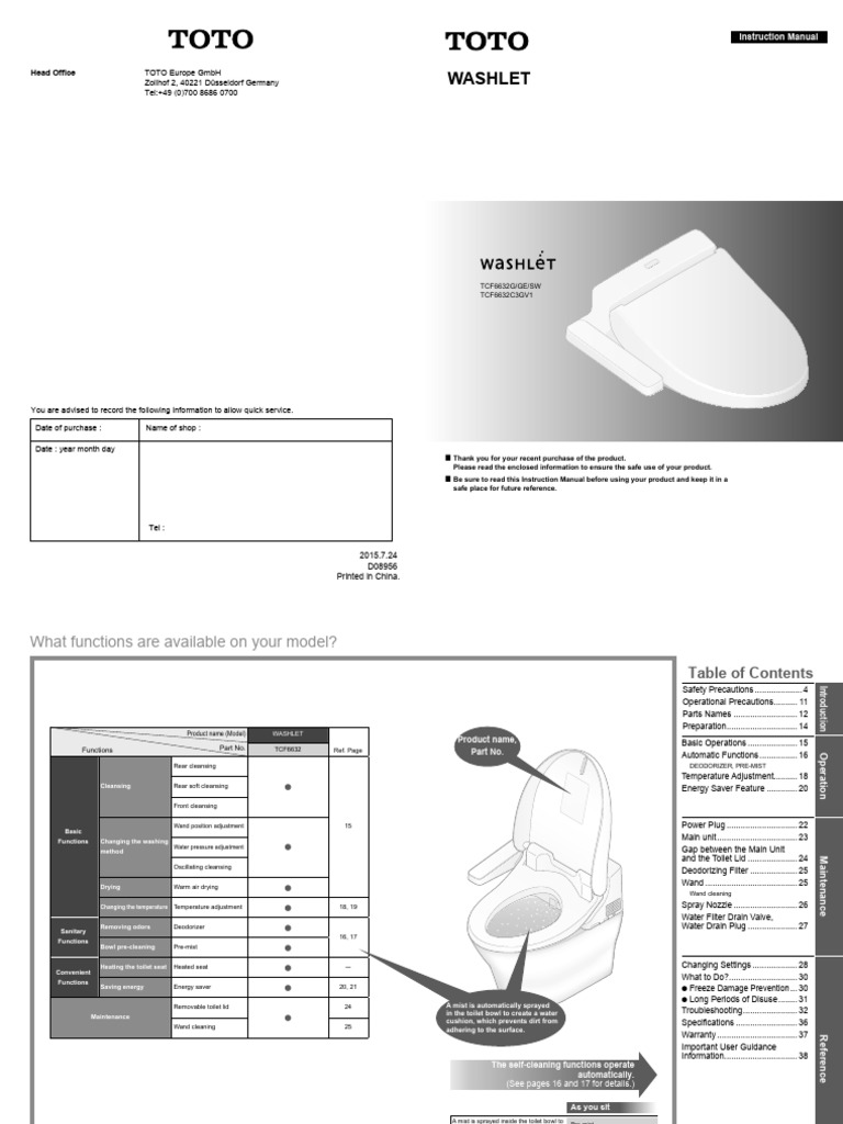 Toto Washlet Troubleshooting Guide Pdf: Easy Fixes & Tips