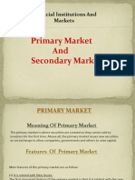 Finance (Primary and Secondary Market)