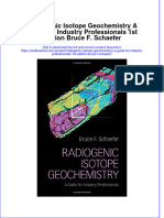 Textbook Radiogenic Isotope Geochemistry A Guide For Industry Professionals 1St Edition Bruce F Schaefer Ebook All Chapter PDF