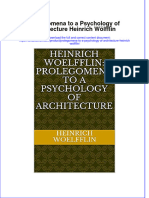 Download pdf Prolegomena To A Psychology Of Architecture Heinrich Wolfflin ebook full chapter 