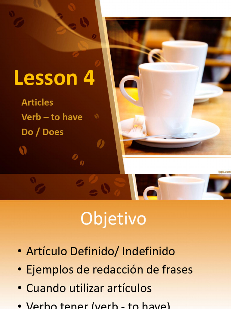 Lesson 4 - Articles Verb To Have | PDF | Semantic Units | Linguistic ...