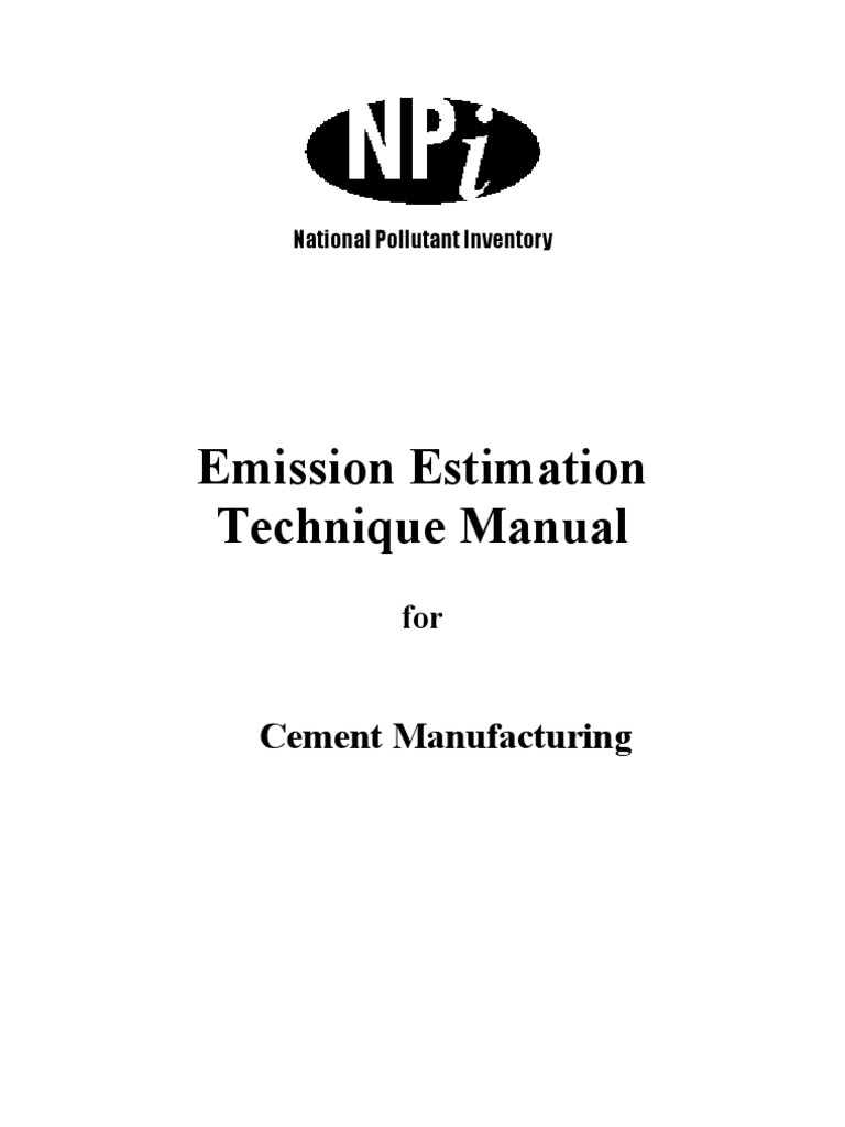 Emission Estimation for Cement Manufacturing | PDF | N Ox | Particulates