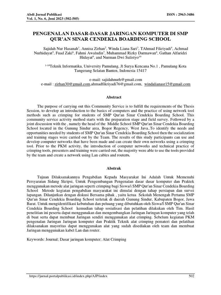 4 ++Vol+1+No+6+2023 | PDF | Karier & Perkembangan | Komputer