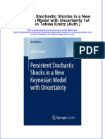 Download textbook Persistent Stochastic Shocks In A New Keynesian Model With Uncertainty 1St Edition Tobias Kranz Auth ebook all chapter pdf 