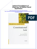 Textbook Philosophical Foundations of Constitutional Law 1St Edition David Dyzenhaus Ebook All Chapter PDF