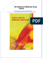 PDF Public Health Research Methods Greg Guest Ebook Full Chapter