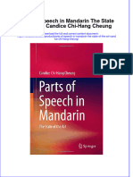 PDF Parts of Speech in Mandarin The State of The Art Candice Chi Hang Cheung Ebook Full Chapter