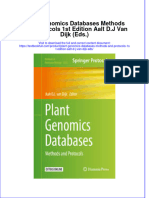Textbook Plant Genomics Databases Methods and Protocols 1St Edition Aalt D J Van Dijk Eds Ebook All Chapter PDF