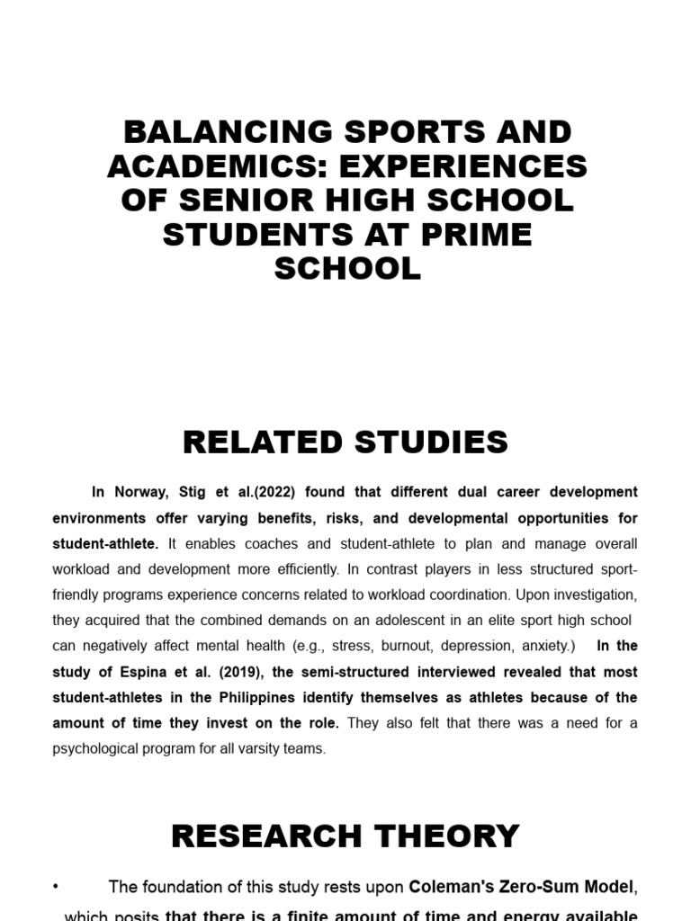 Balancing Sports and Academics in High School | PDF | Qualitative ...
