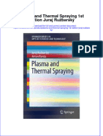 Download textbook Plasma And Thermal Spraying 1St Edition Juraj Ruzbarsky ebook all chapter pdf 