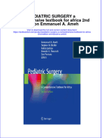 Ebffiledoc - 846download PDF Pediatric Surgery A Comprehensive Textbook For Africa 2Nd Edition Emmanuel A Ameh Ebook Full Chapter