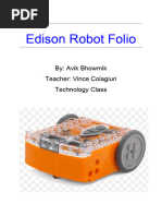 Avik Bhowmik - Yr 7 Design & Production Folio - Edison Robot