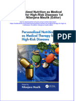 PDF Personalized Nutrition As Medical Therapy For High Risk Diseases 1St Edition Nilanjana Maulik Editor Ebook Full Chapter