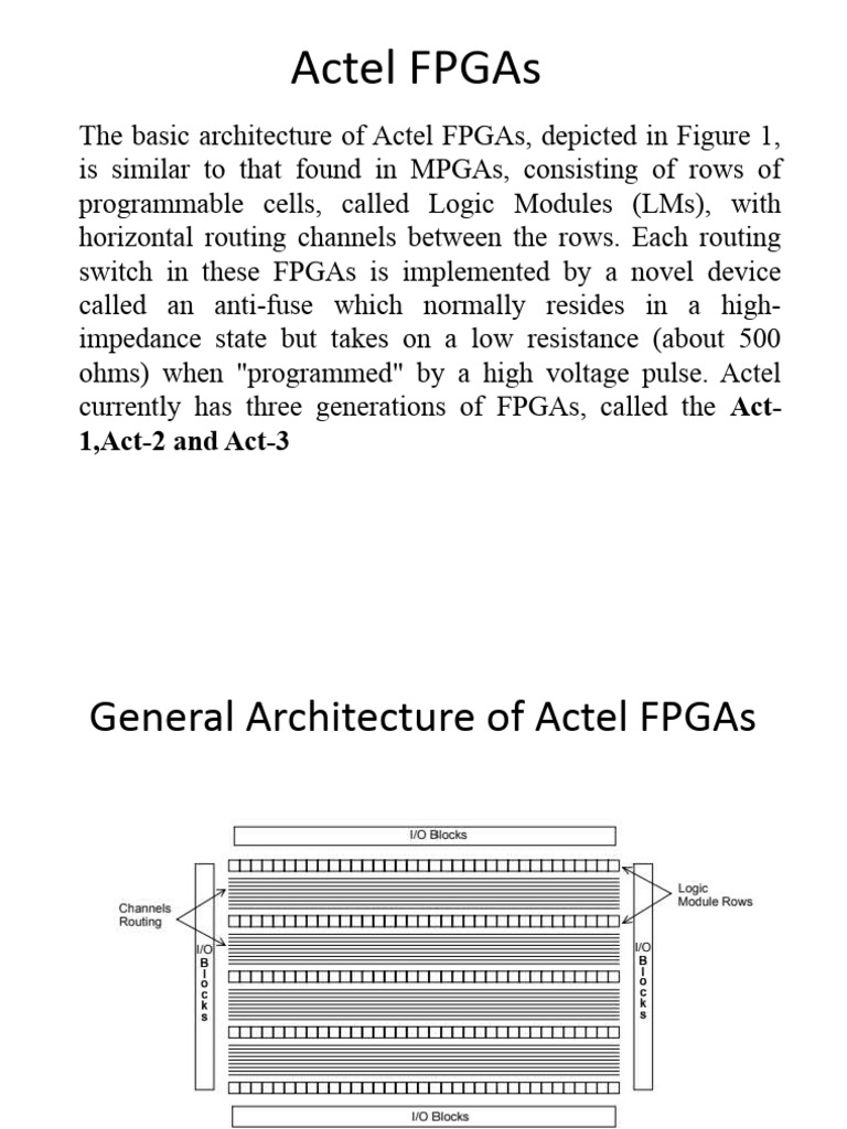 Actel FPGA Architecture Overview | PDF | Field Programmable Gate Array ...