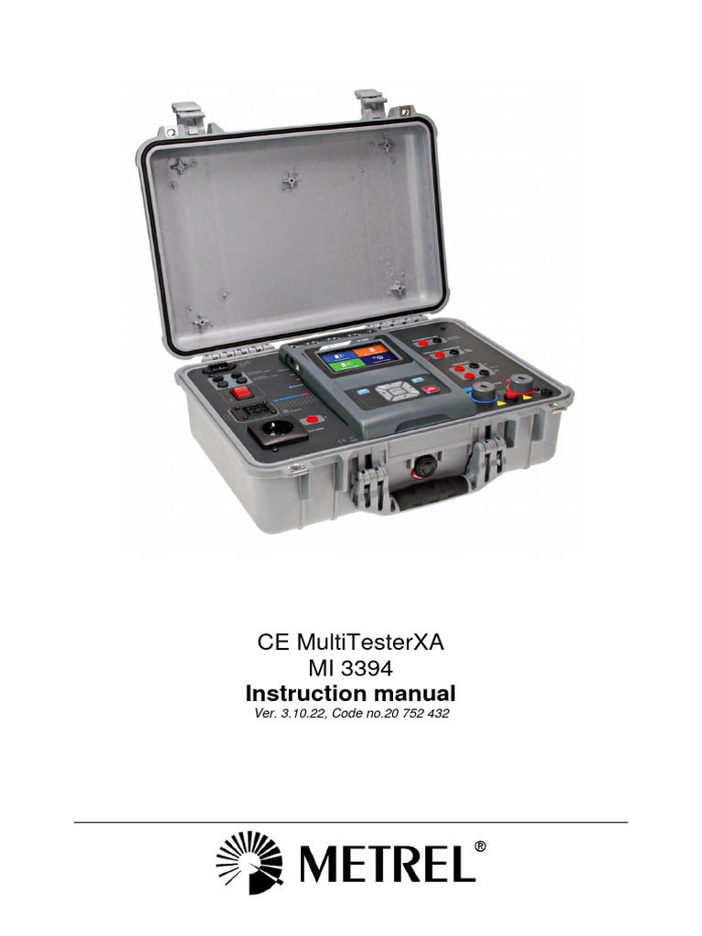 MI 3394 - CE Multitester XA ANG Ver 3.10.22 20752432 | PDF | Safety ...
