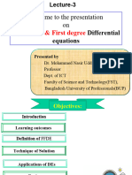 L - 3: First Order & First Degree Differential Equations