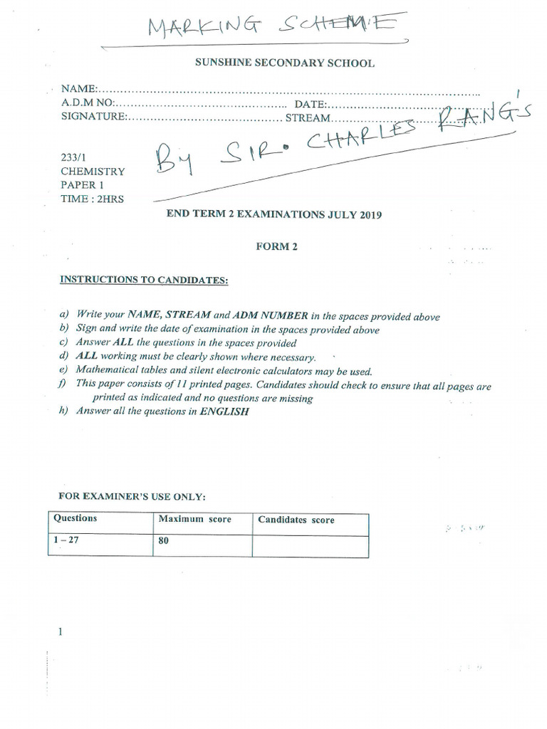 Chemistry f2 - Ms | PDF